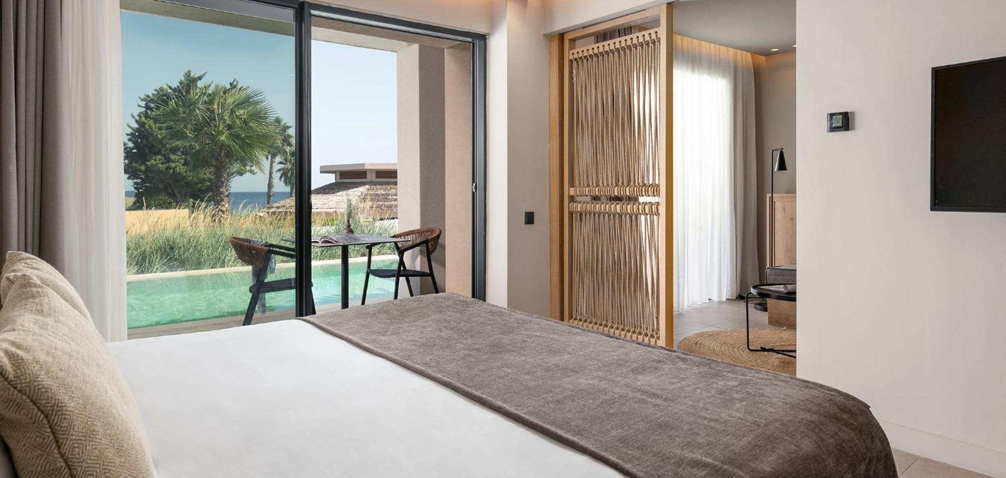 Helea Lifestyle Beach Resort Kallithea  ภายนอก รูปภาพ A room at the hotel